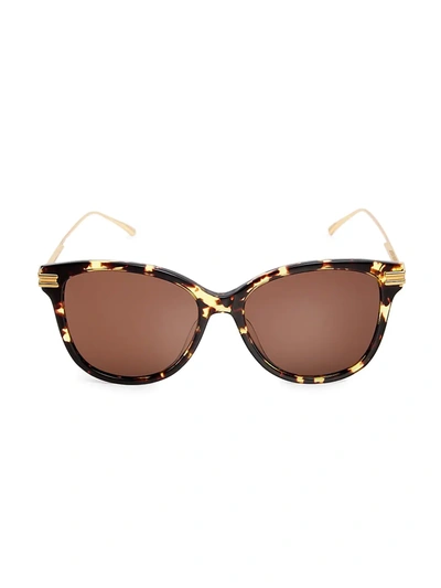 Bottega Veneta 55mm Oval Sunglasses In Avana