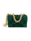 Bottega Veneta The Chain Cassette Padded Leather Shoulder Bag In Raintree Gold