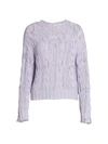 Sablyn Mitzy Open-knit Pullover In Lavender