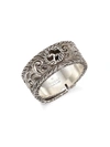 GUCCI MEN'S STERLING SILVER GUCCI GARDEN RING,400014079614