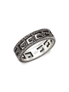 GUCCI AGED STERLING SILVER G CUBE RING,400014079630