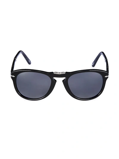 Persol 54mm Round Sunglasses In Black Polarized