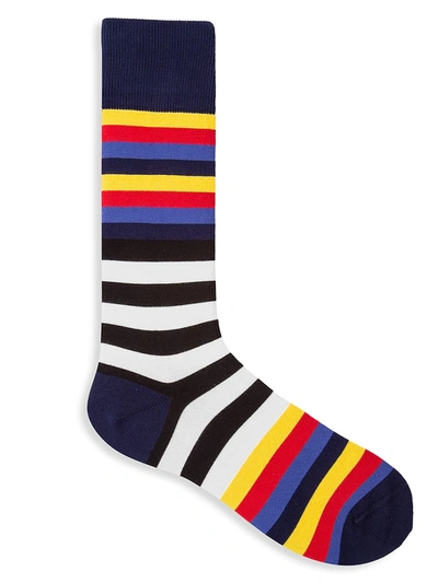 Paul Smith Sorento Striped Socks In Navy