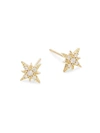 MIZUKI WOMEN'S 14K GOLD & DIAMOND STAR STUD EARRINGS,400014323926