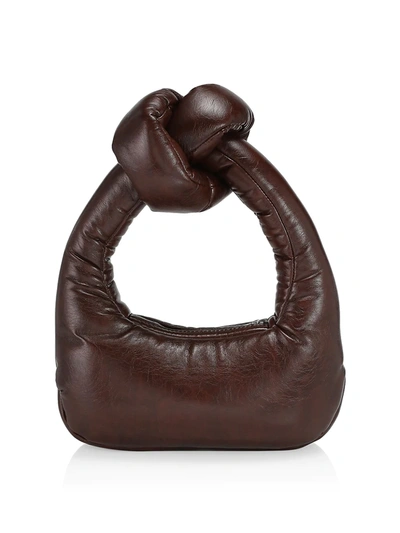 A.w.a.k.e. Mia Knot Top Handle Bag In Brown