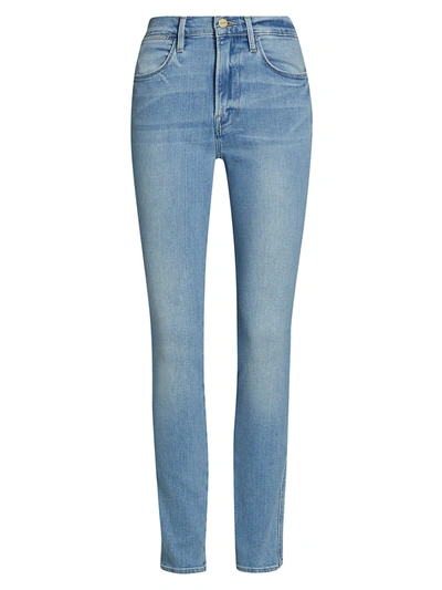 Frame Le Jane Faded High-rise Straight-leg Jeans In Tropic