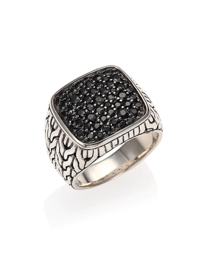 John Hardy Men's Sterling Silver & Black Sapphire Ring