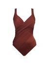 Miraclesuit Swim Rock Solid Revelle One-piece Swimsuit In Tamarind