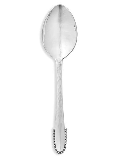 Georg Jensen Beaded Sterling Silver Dessert Spoon