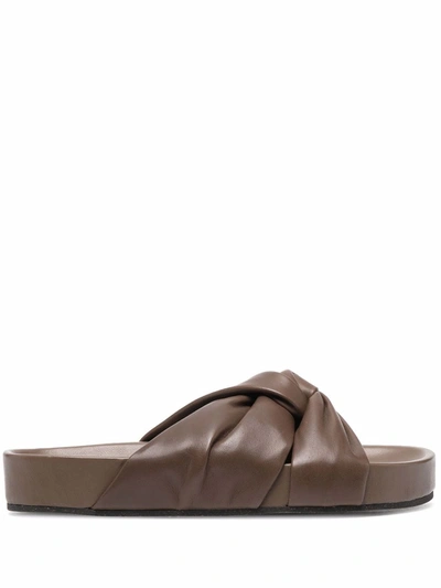 Filippa K Brea Flatform Sandals In Grey Taupe