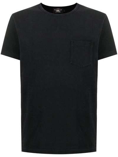 Ralph Lauren Rrl Pocket-detail Cotton T-shirt In Black