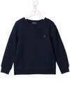 RALPH LAUREN EMBROIDERED-LOGO SWEATSHIRT