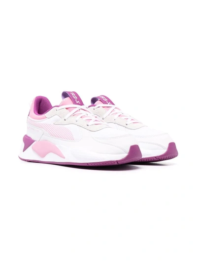 Puma Kids' Rs-x Mix Lace-up Trainers In White/pink