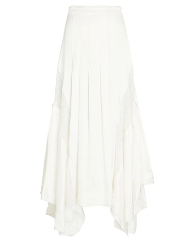 Aje Veil Lace-trimmed Midi Skirt In Ivory