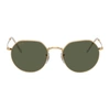 Ray Ban Jack Sunglasses Legend Gold Frame Green Lenses 51-20 In 919631 Gold