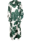 LA DOUBLEJ MAGNIFICO FOLIAGE-PRINT SILK DRESS