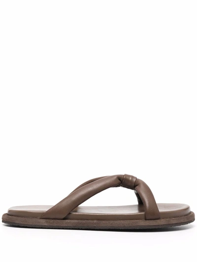 Filippa K Alma Flat Sandals In Grey Taupe