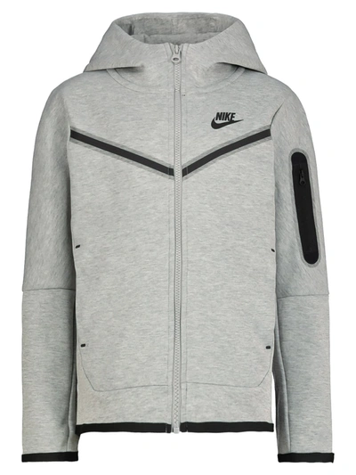 Nike Sportswear Tech Fleece Big Kids' (boys') Full-zip Hoodie In Grey