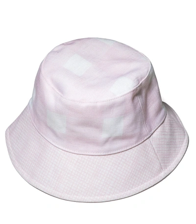 Lele Sadoughi Lele X Solid & Striped Painted Gingham Bucket Hat In Multi