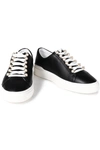 STUART WEITZMAN EXCELSA FAUX PEARL-EMBELLISHED LEATHER trainers,3074457345625999822