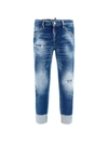 DSQUARED2 DSQUARED2 CROPPED DISTRESSED JEANS
