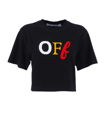 Off-white Logo印花t恤 In Black