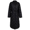 Burberry Mablethorpe Long Down Jacket With Belt In Black