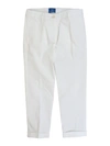 FAY STRETCH COTTON TROUSERS IN WHITE