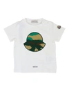 MONCLER CAMOUFLAGE LOGO COTTON T-SHIRT IN WHITE