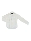 Emporio Armani Teen Long-sleeve Linen Shirt In White