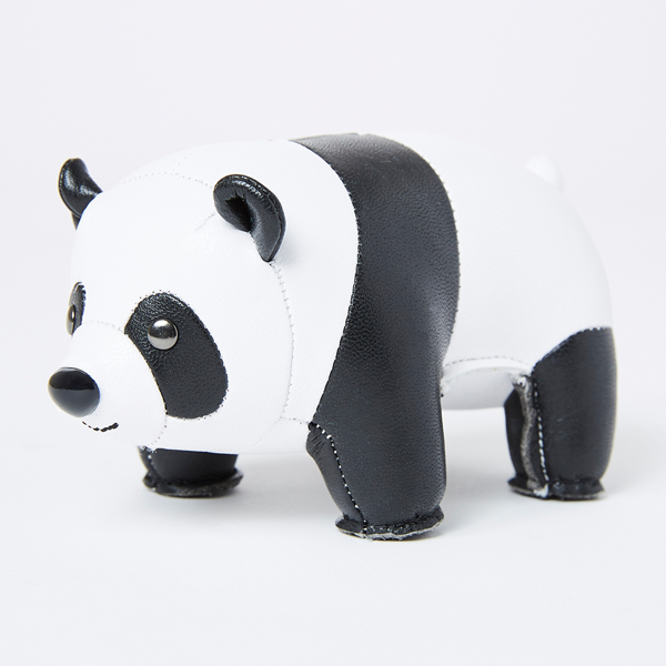 Züny - Panda – Presse-Papier – Blanc/Noir – Cuir Synthétique