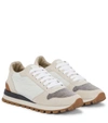 Brunello Cucinelli Multicolor Precious Band Insert Sneakers In Beige