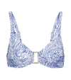 Melissa Odabash Bel Air Paisley-print Bikini Top In Blue
