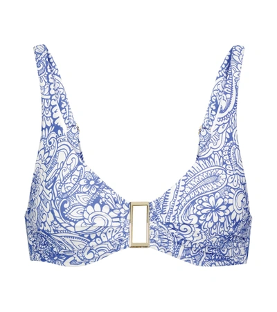 Melissa Odabash Bel Air Paisley-print Bikini Top In White