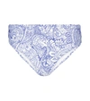 Melissa Odabash Womens Azzurro Bel Air Floral-print Mid-rise Bikini Bottoms 6 In White