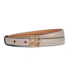 Loewe Textured-leather Belt In Beige