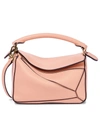 Loewe Mini Puzzle Bag In Classic Calfskin In Pink