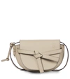 Loewe Womens Light Ghost Gate Small Leather Shoulder Bag 1size In Pearl Grey