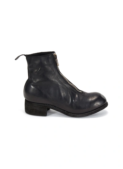 Guidi Zip-up Ankle Boots In Black