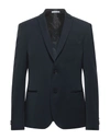 Grey Daniele Alessandrini Suit Jackets In Dark Blue
