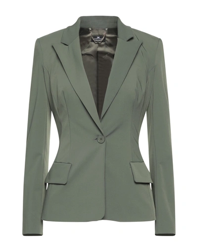 Elisabetta Franchi Suit Jackets In Military Green