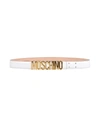 MOSCHINO MOSCHINO WOMAN BELT WHITE SIZE 6 SOFT LEATHER,46486158IK 5