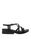 Camper Minikaah Leather Sandals In Black