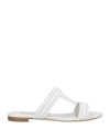 TOD'S TOD'S WOMAN SANDALS WHITE SIZE 5 CALFSKIN,17069009GD 5