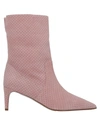 Redv Embellished Suede Ankle Boots In Blush