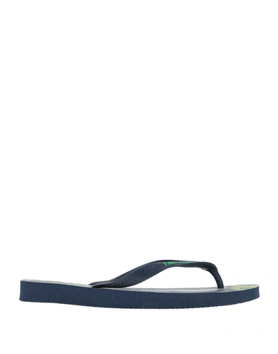 Havaianas Toe Strap Sandals In Blue