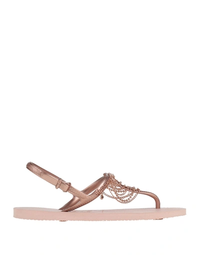 Havaianas Toe Strap Sandals In Pink