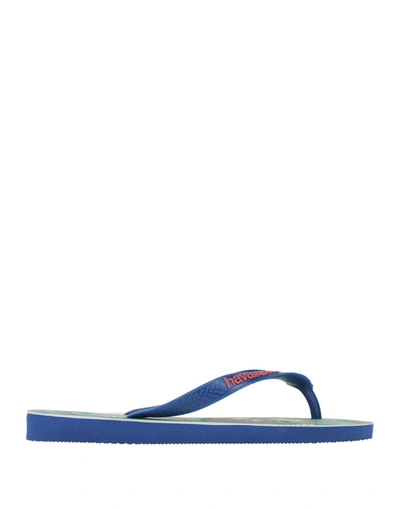 Havaianas Toe Strap Sandals In Blue