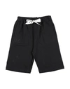 Kappa Kids'  Toddler Boy Shorts & Bermuda Shorts Black Size 5 Cotton, Polyester