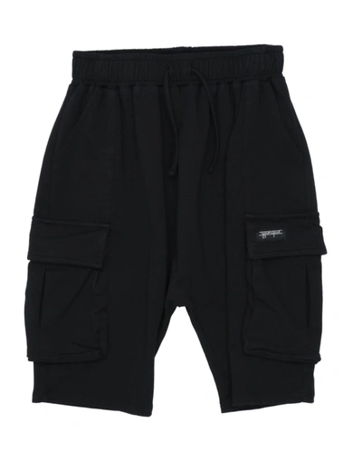 Yporqué Kids' Drawstring Drop-crotch Shorts In Black